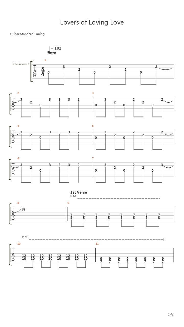 Lovers Of Loving Love吉他谱