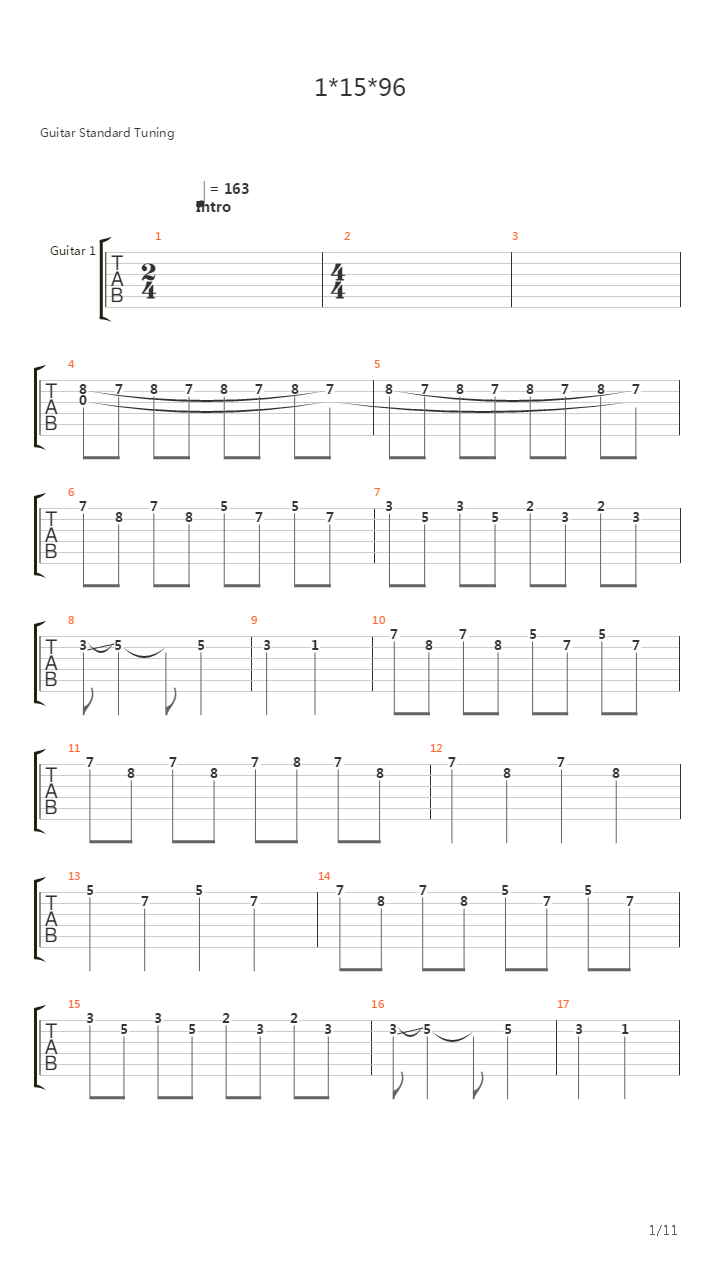 1-15-96吉他谱