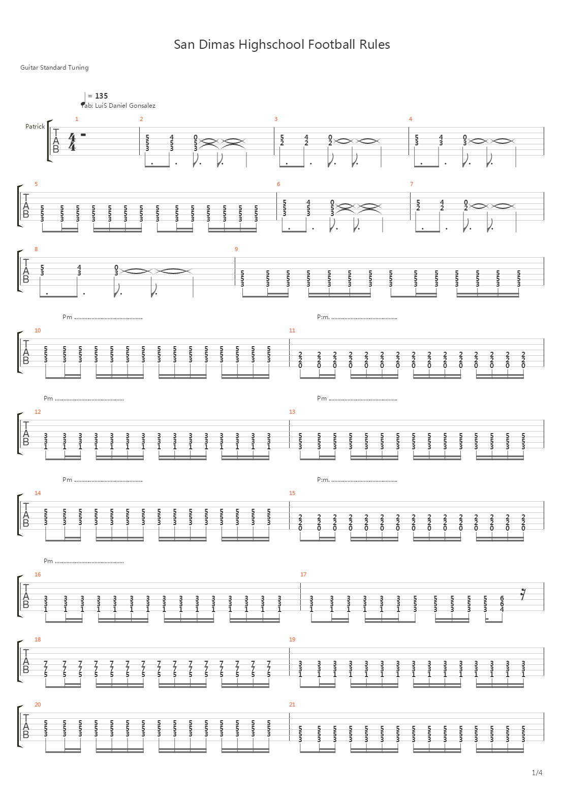 San Dimas Highschool Football Rules吉他谱