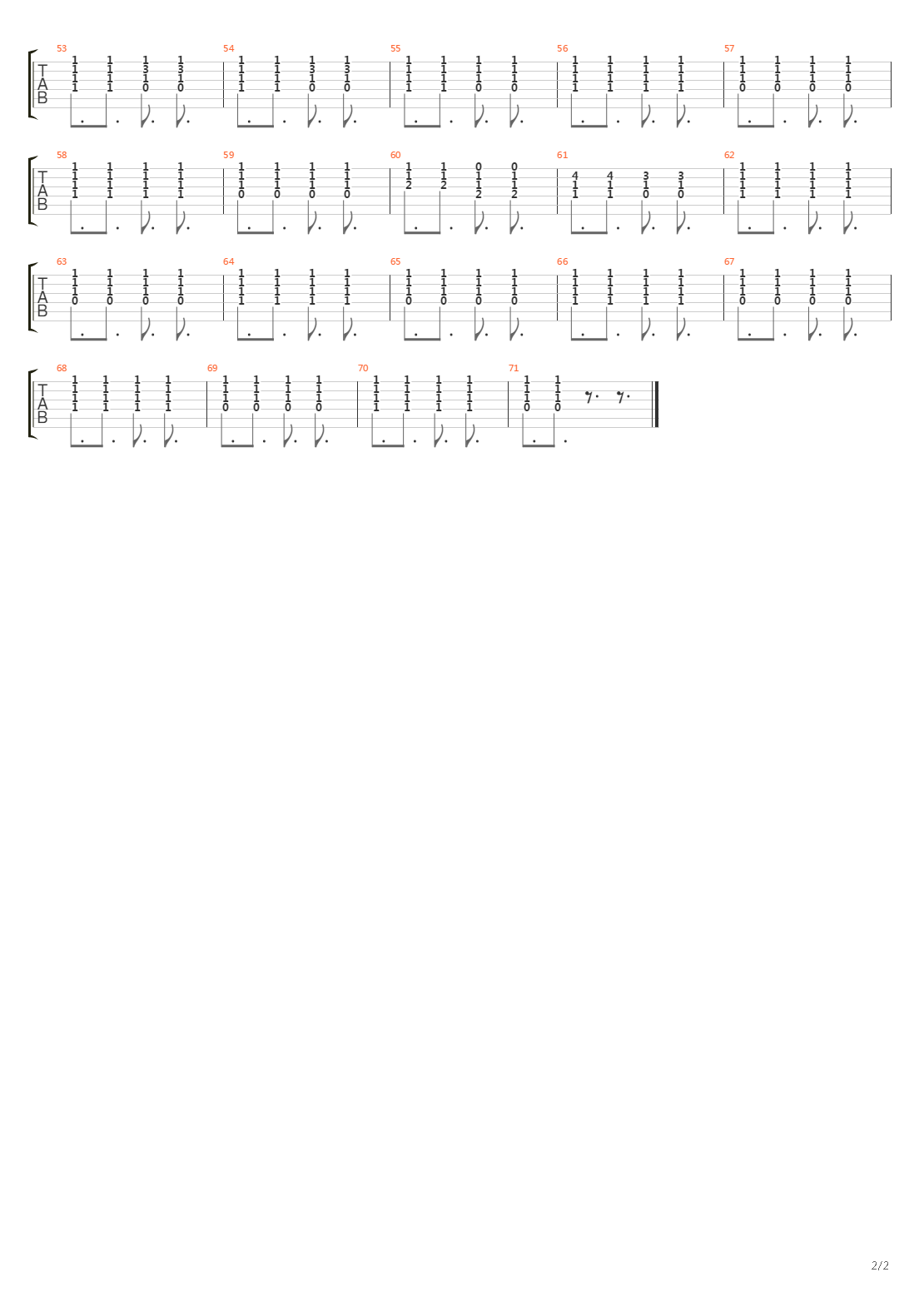 Fixing A Hole吉他谱