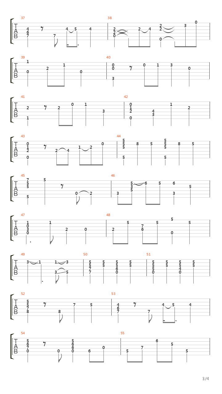 Michelle (Arrangement and Tab by Kjjmusic)吉他谱