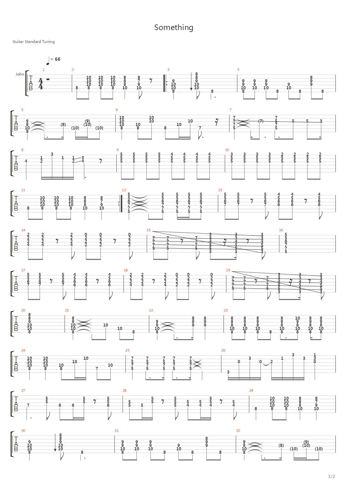 Something吉他谱