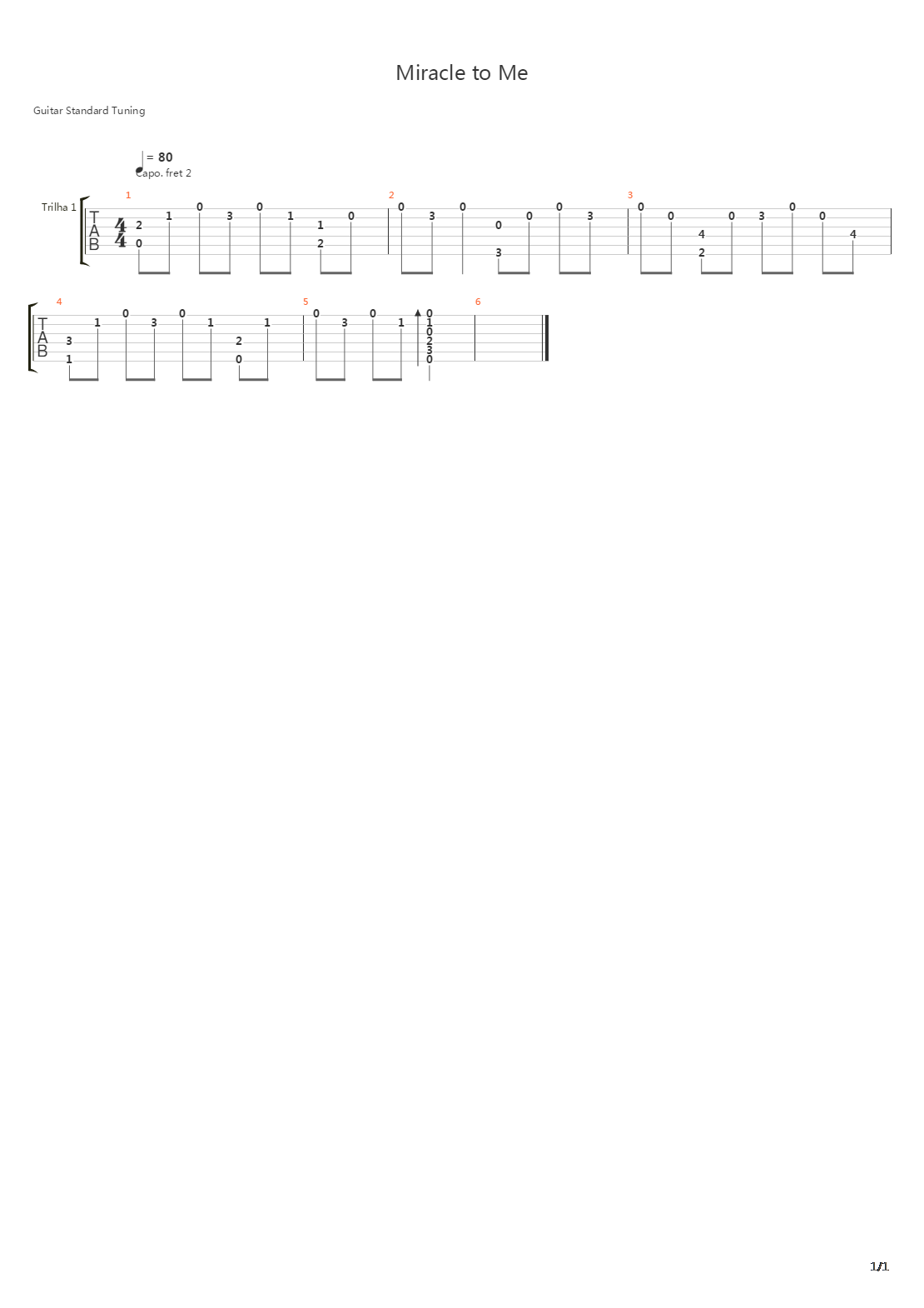 Miracle to Me (Intro)吉他谱