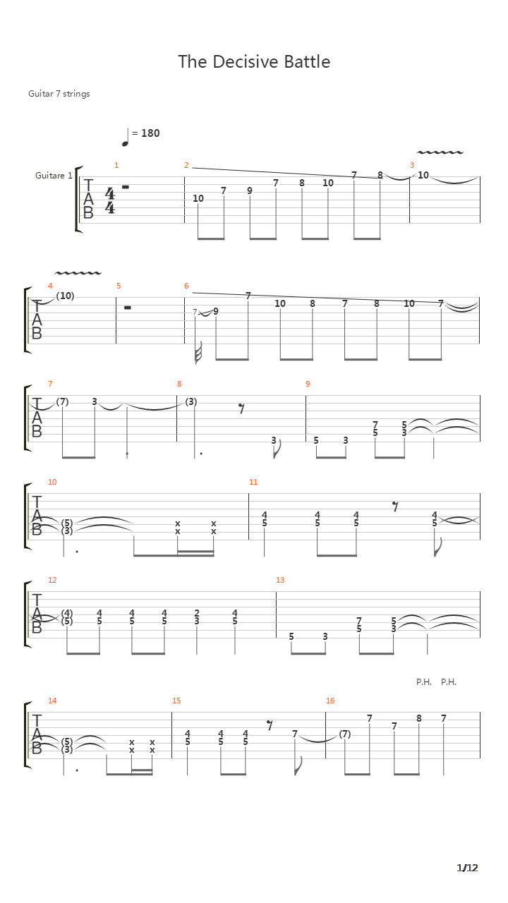 The Decisive Battle吉他谱