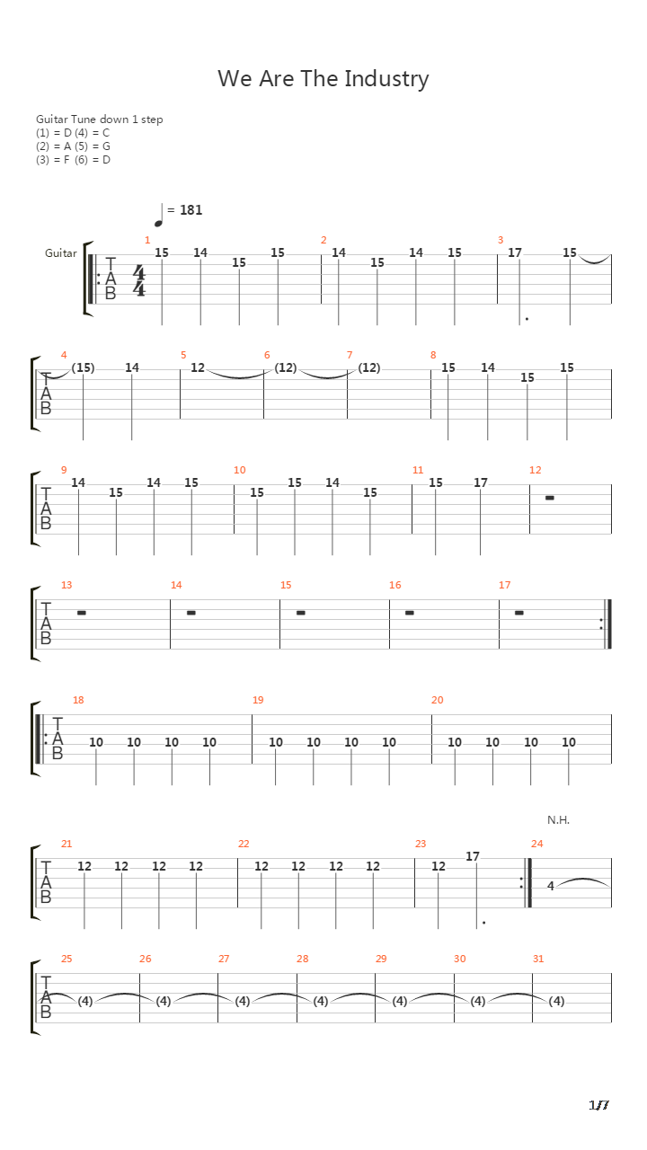 We Are The Industry吉他谱