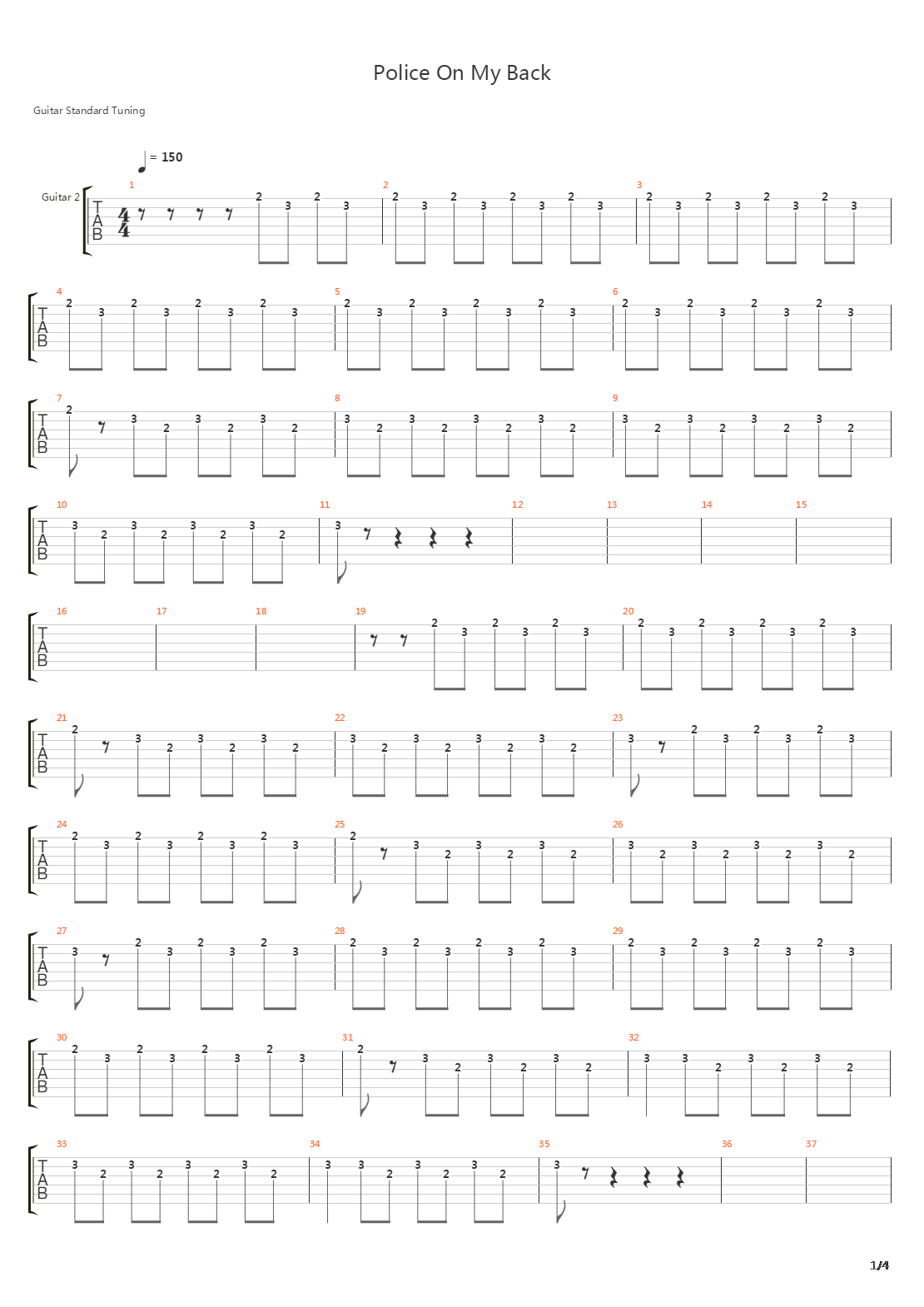 Police On My Back吉他谱