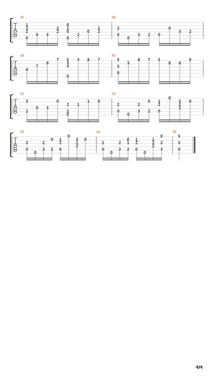 Etude in A minor吉他谱