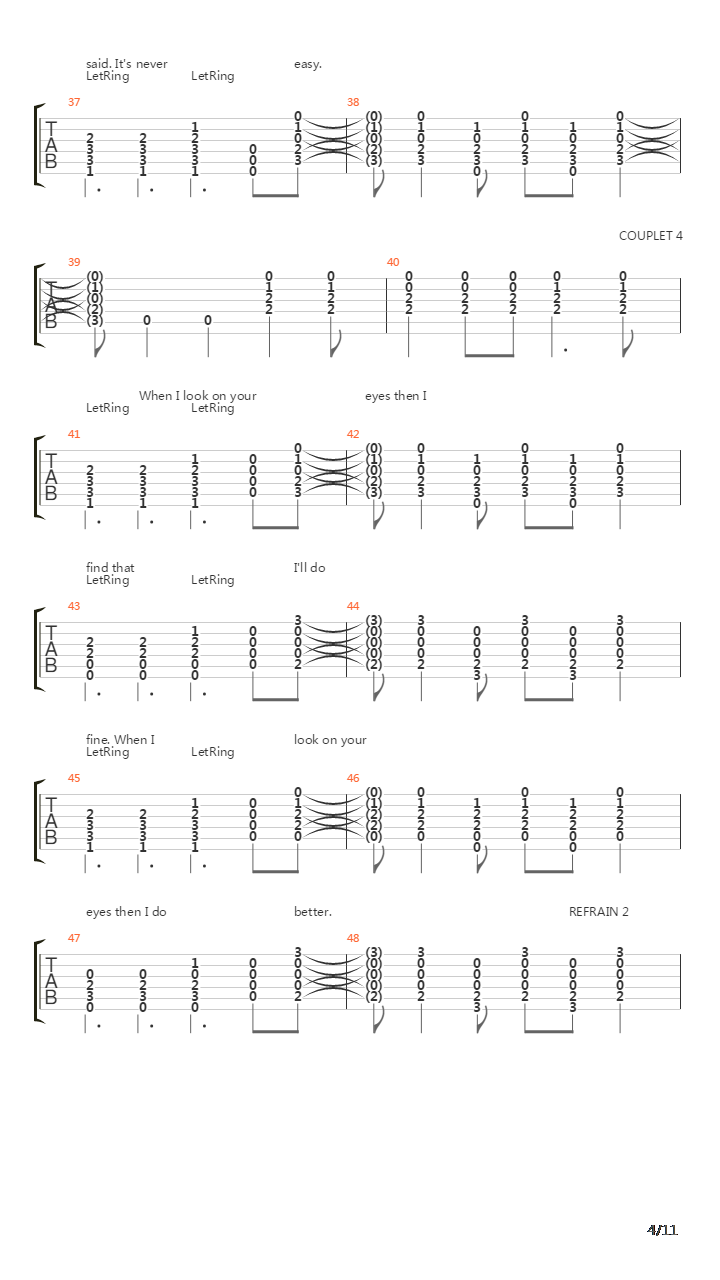 74-75吉他谱