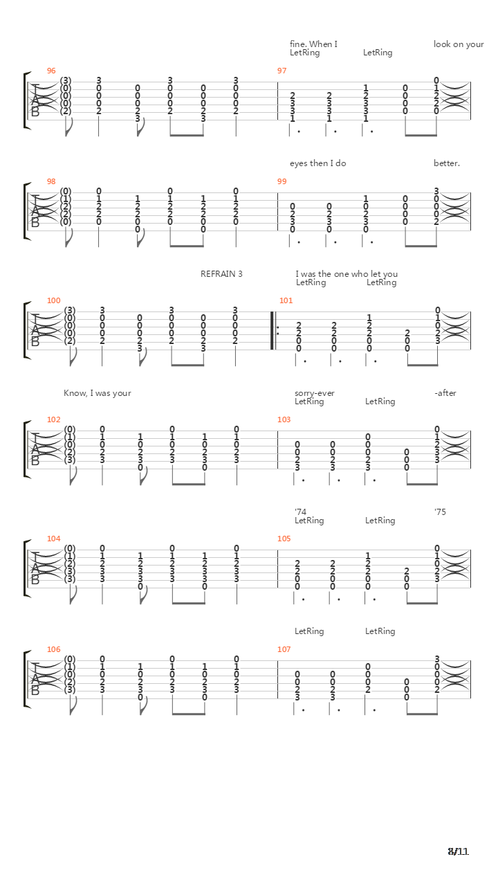 74-75吉他谱