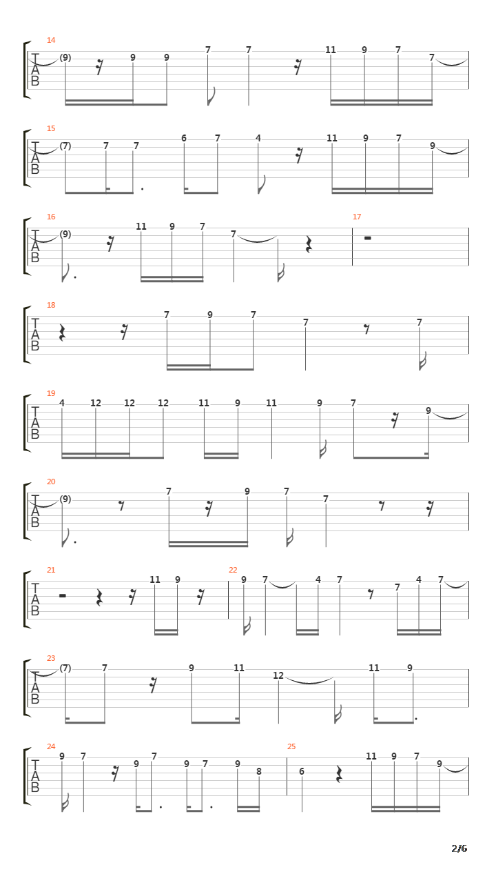 74-75吉他谱