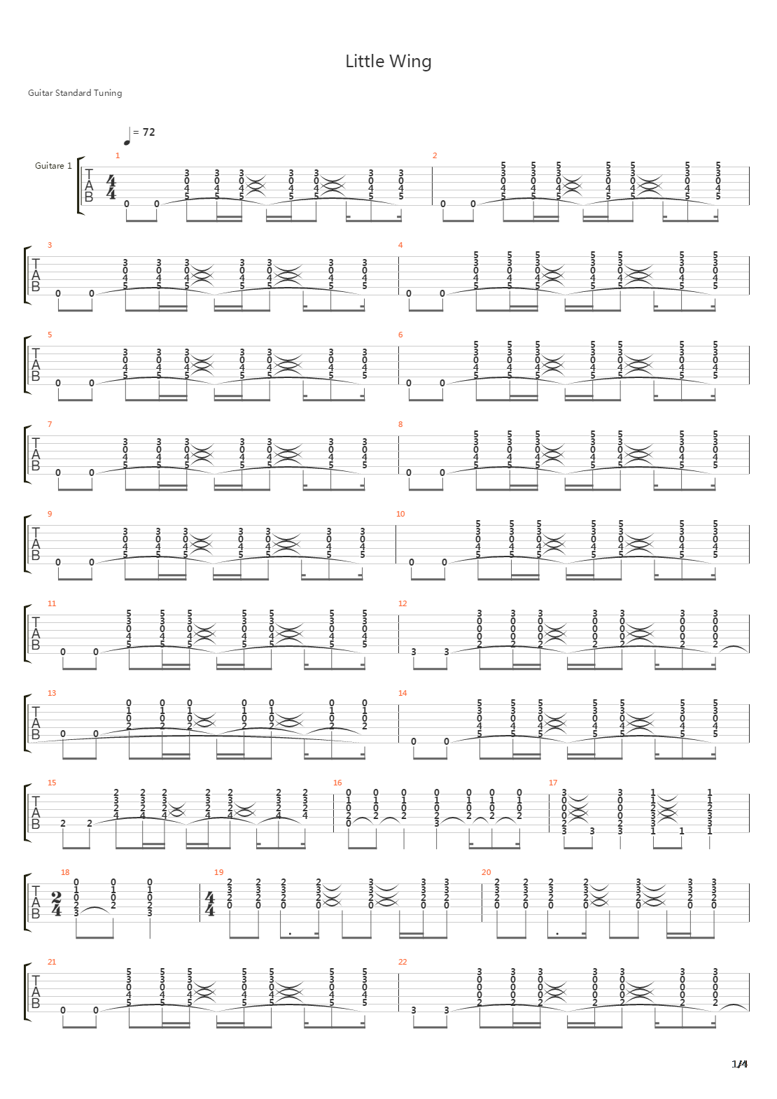 Little Wing吉他谱