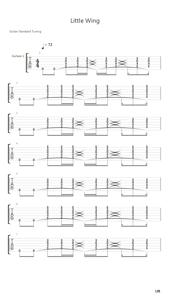 Little Wing吉他谱