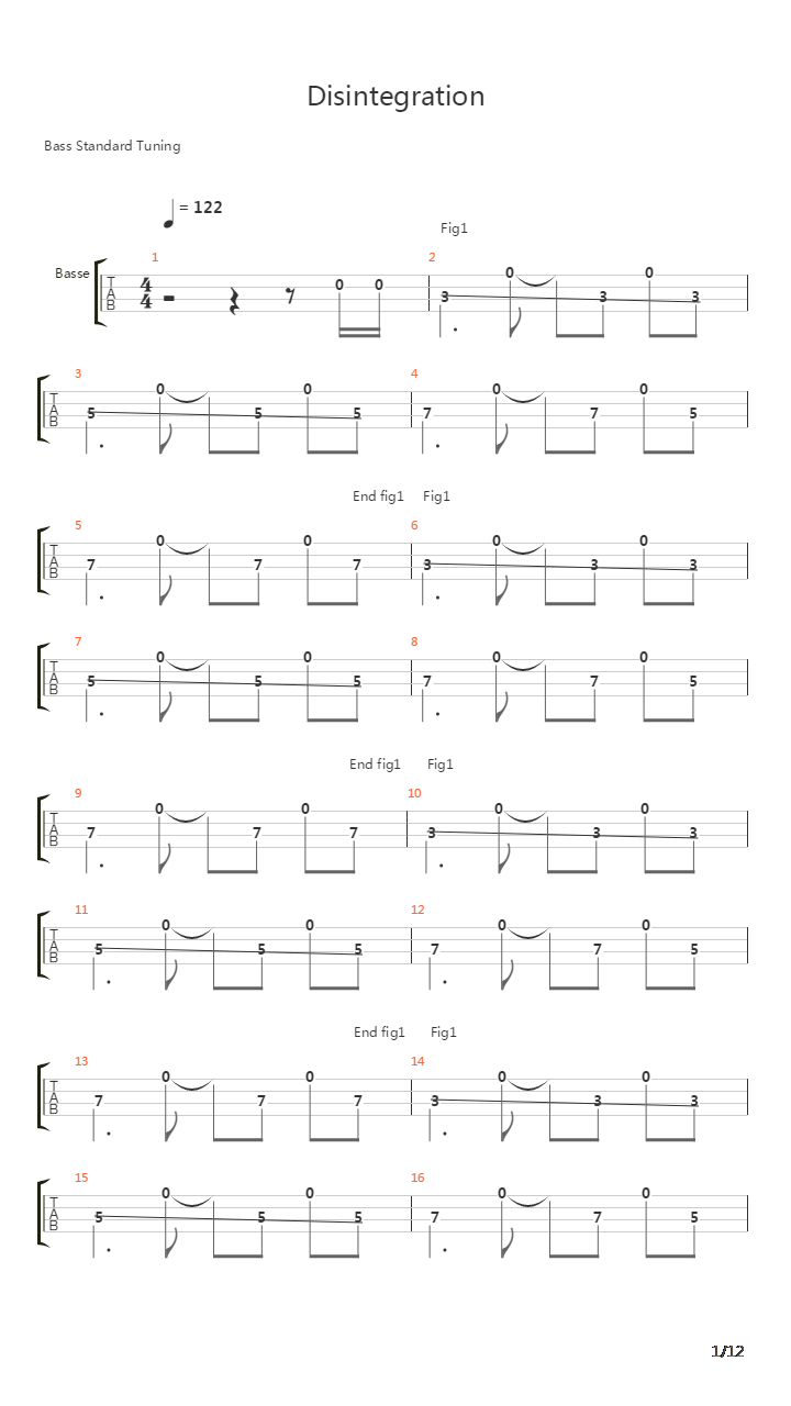 Disintegration吉他谱