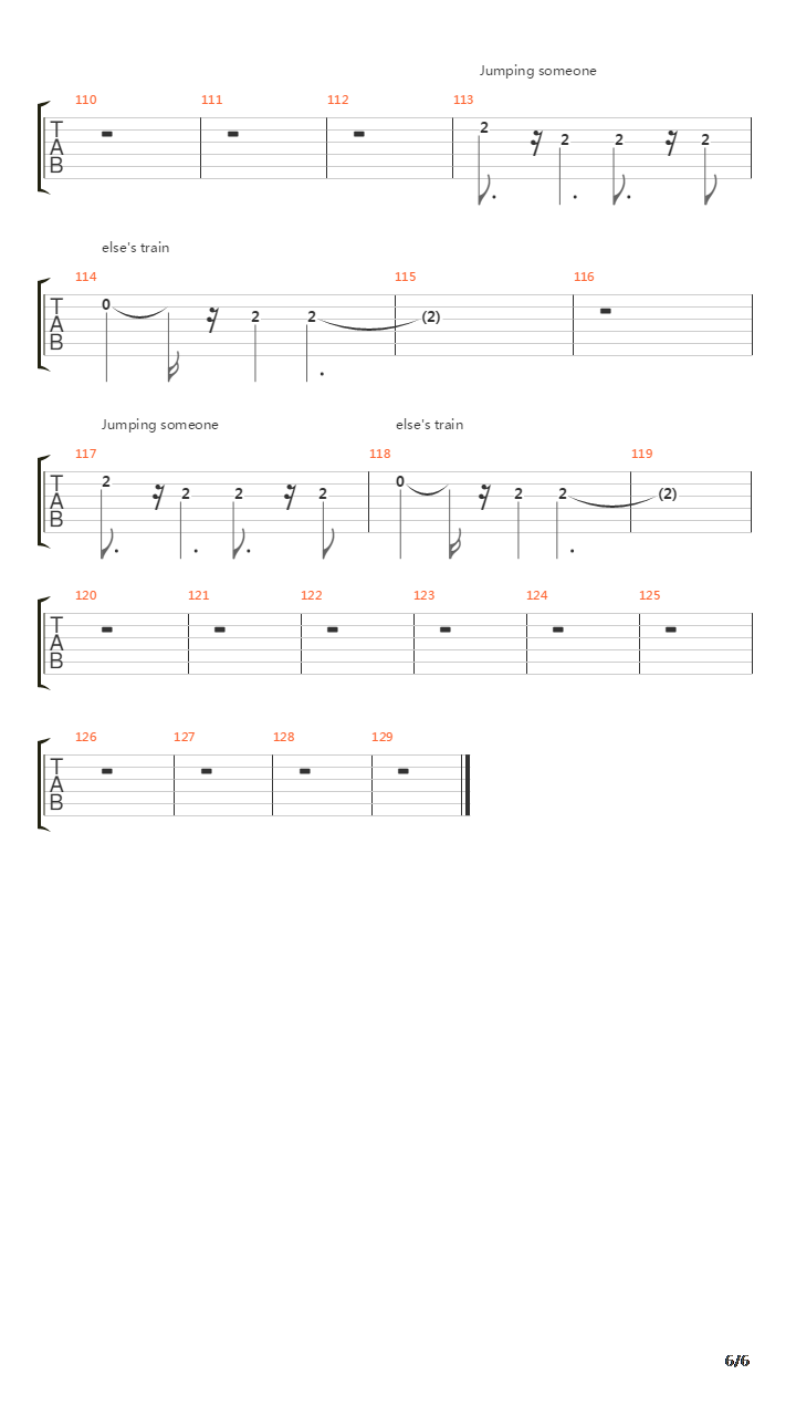 Jumping Someone Else's Train吉他谱