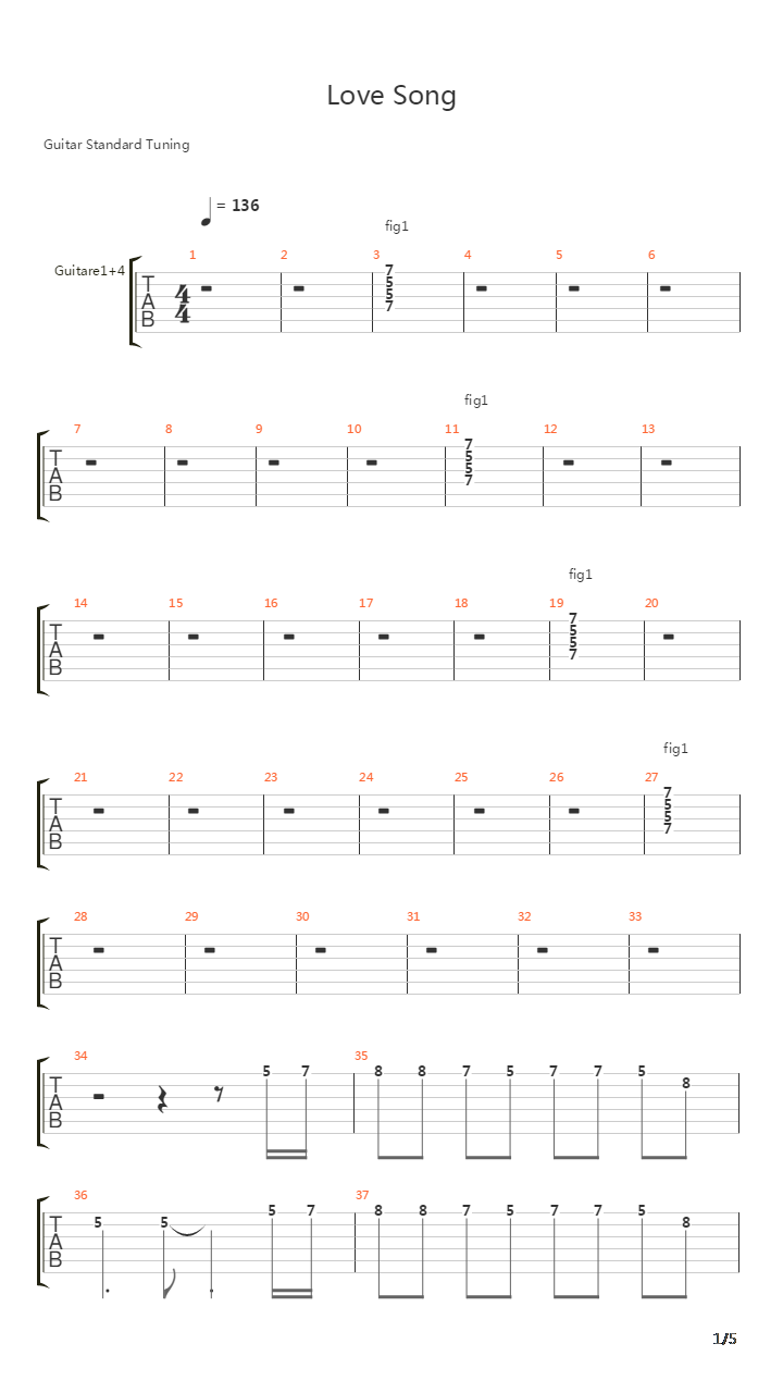 Love Song吉他谱