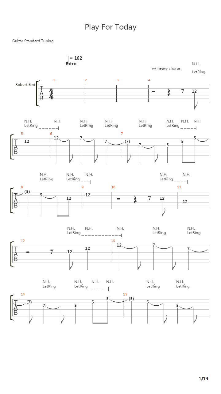 Play For Today吉他谱