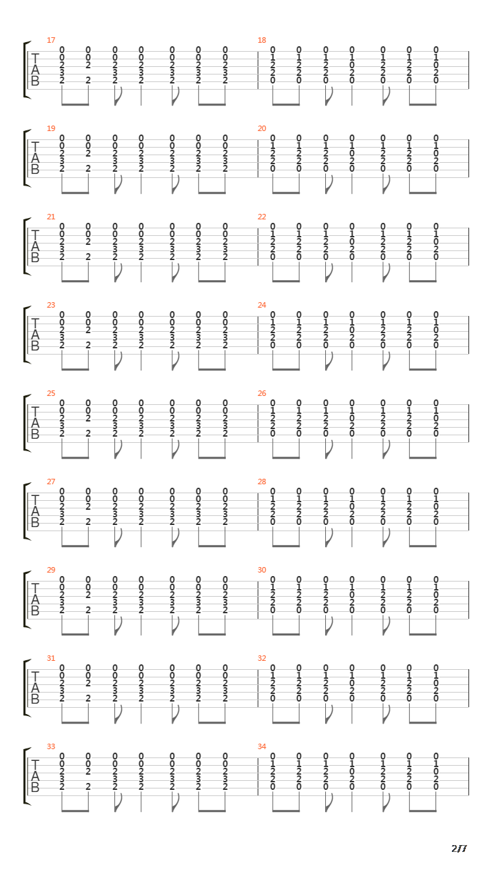 Seventeen Seconds吉他谱