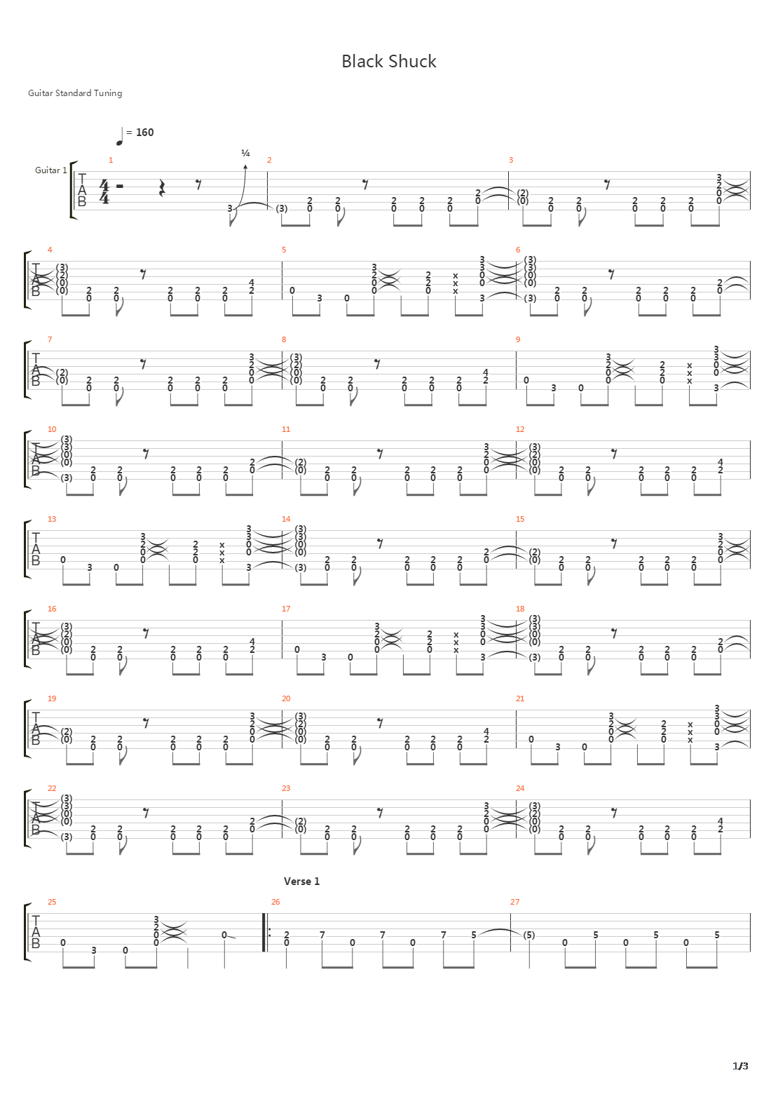 Black Shuck吉他谱