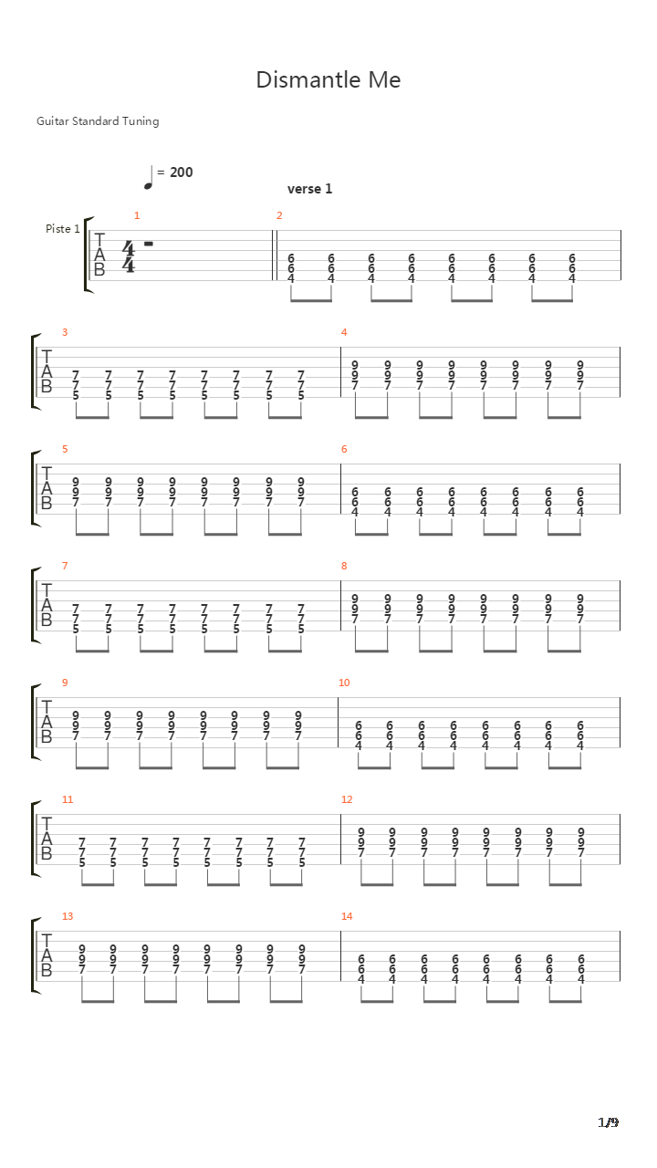 Dismantle Me吉他谱