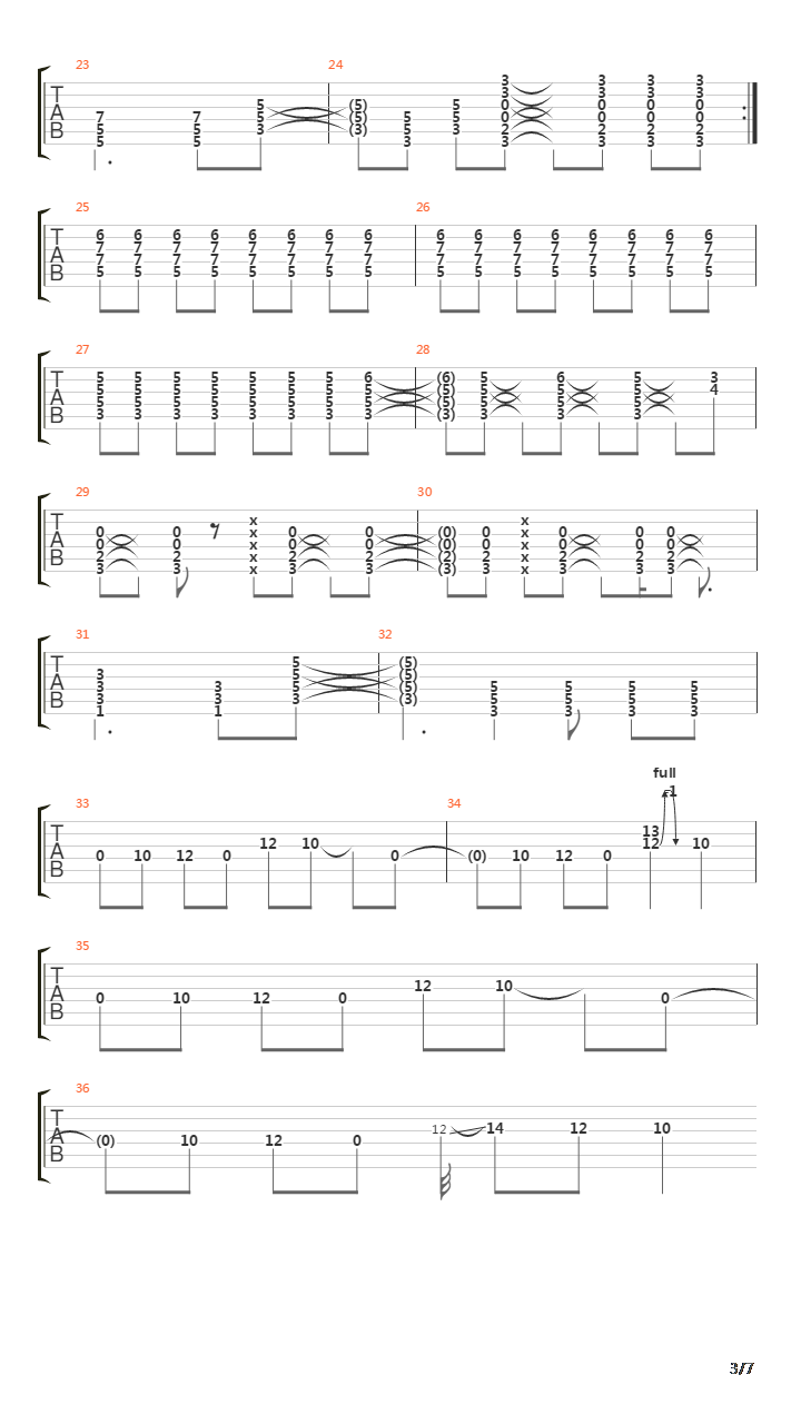 Fall Behind Me吉他谱