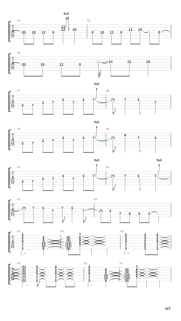 Fall Behind Me吉他谱