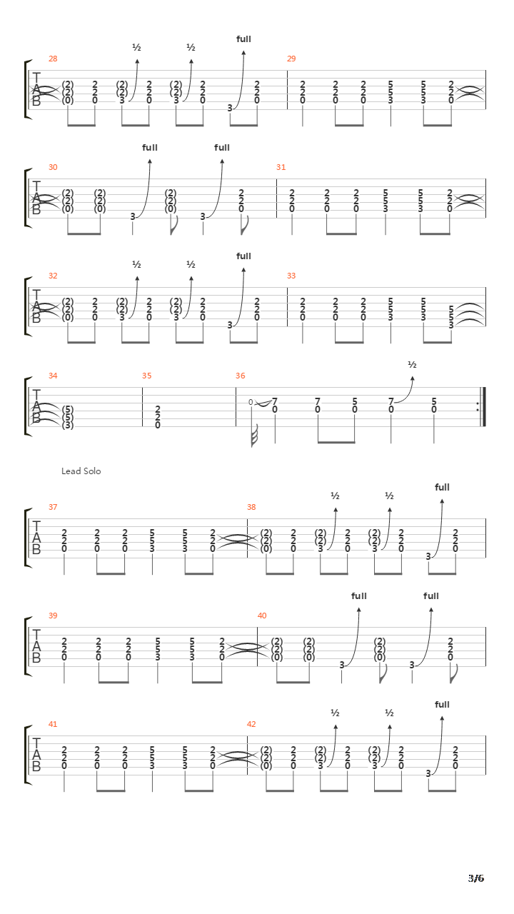 Take Me To The Backseat吉他谱