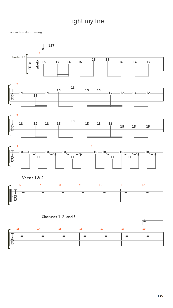 Light My Fire吉他谱
