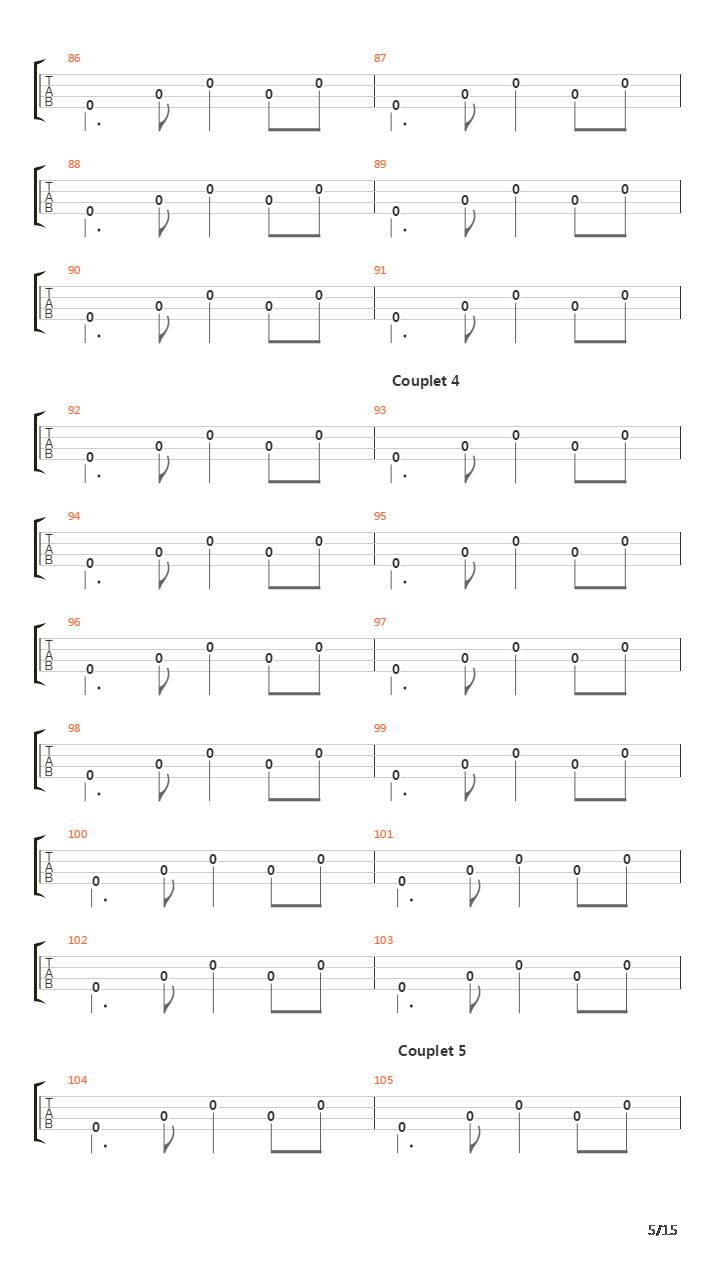 The End吉他谱