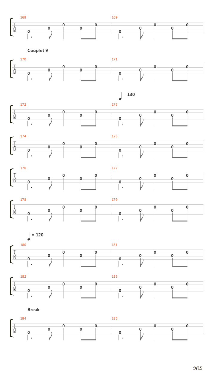 The End吉他谱