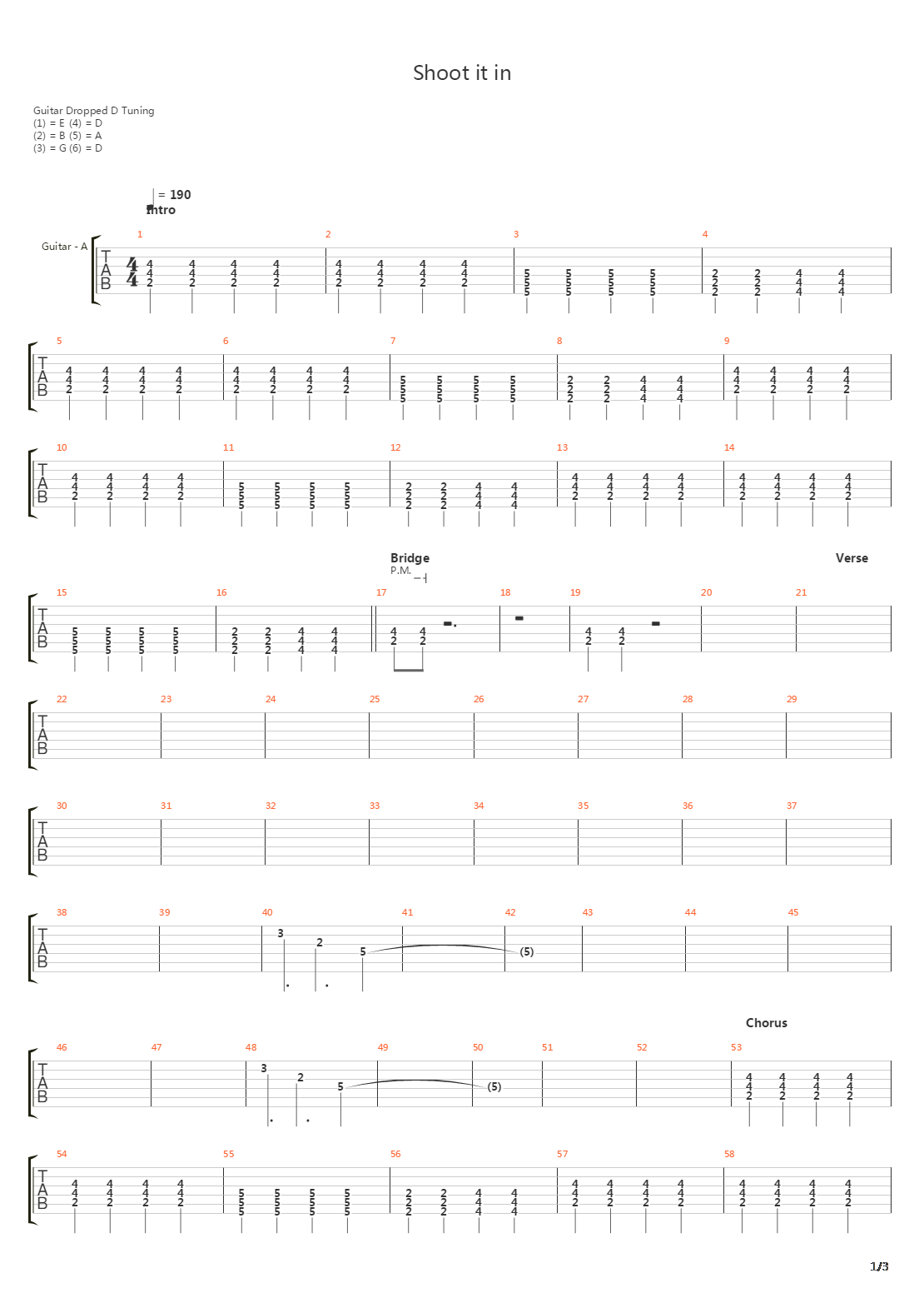 Shoot It In吉他谱