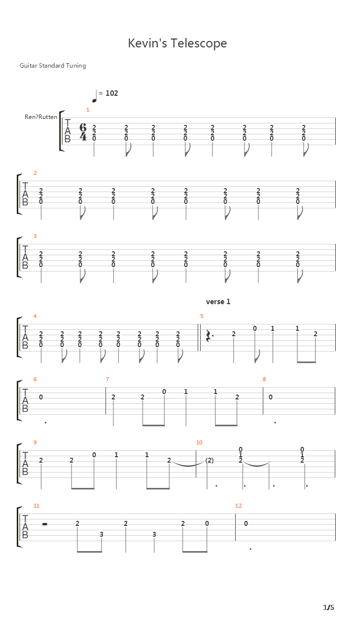 Kevin's Telescope吉他谱
