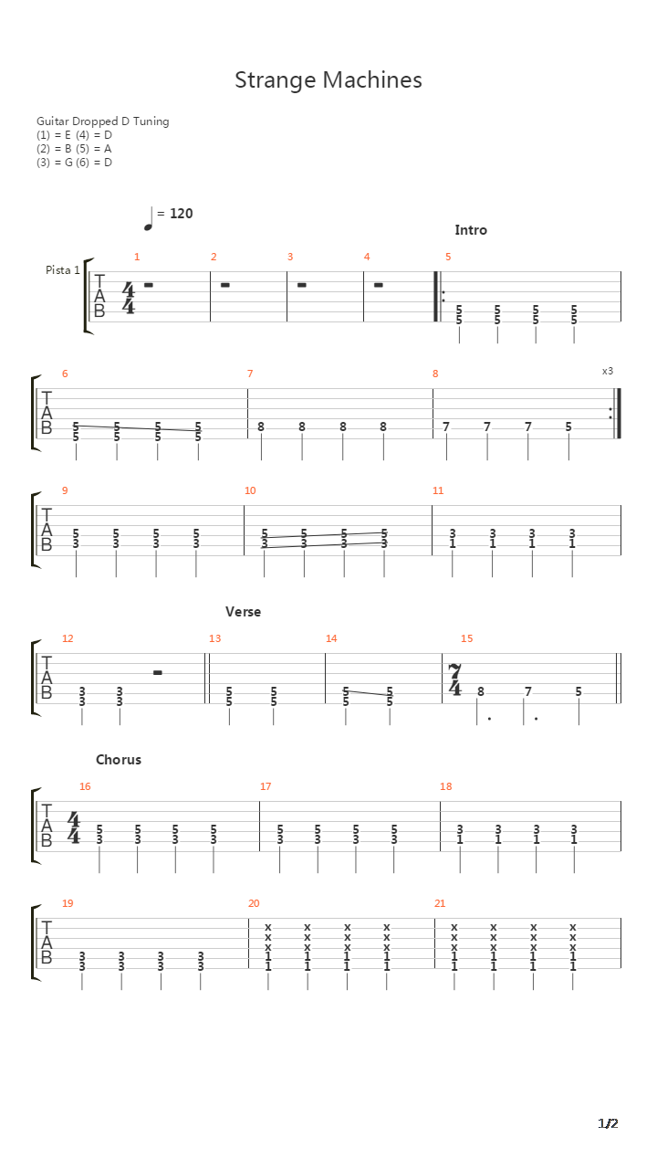 Strange Machines吉他谱