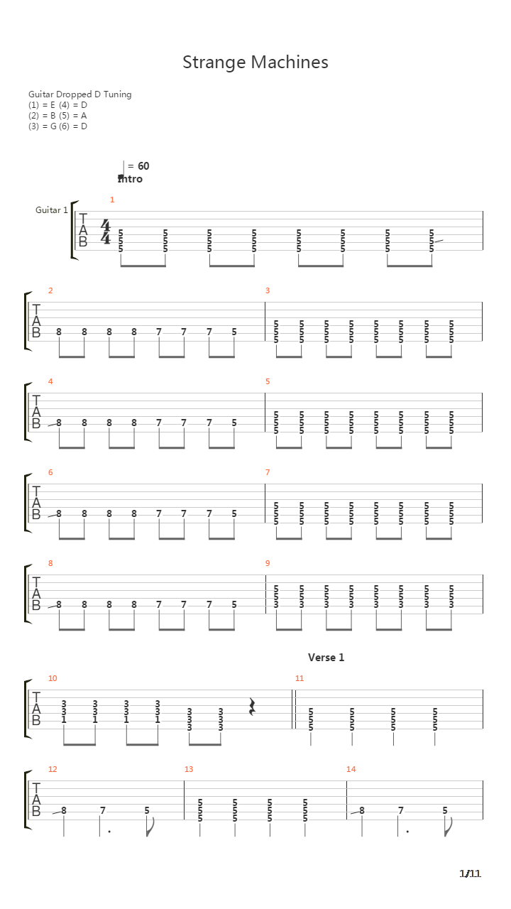 Strange Machines吉他谱