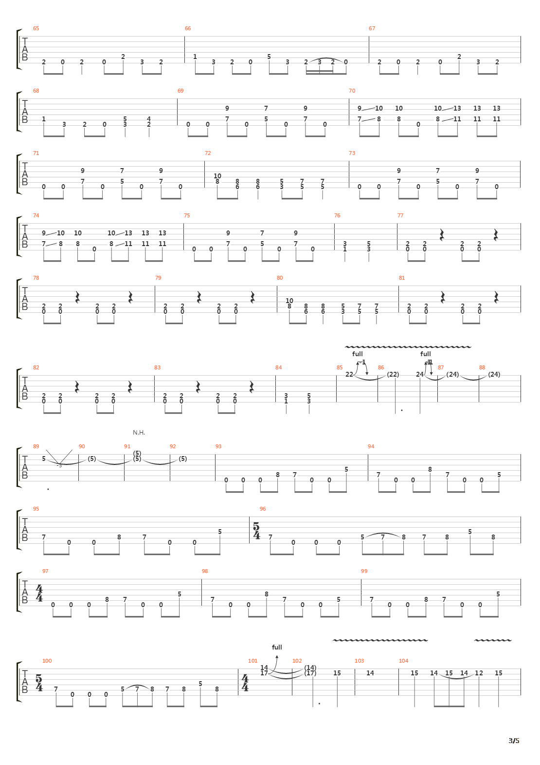 Chasm吉他谱