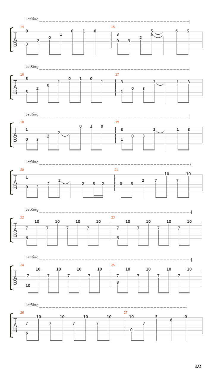 the begining吉他谱