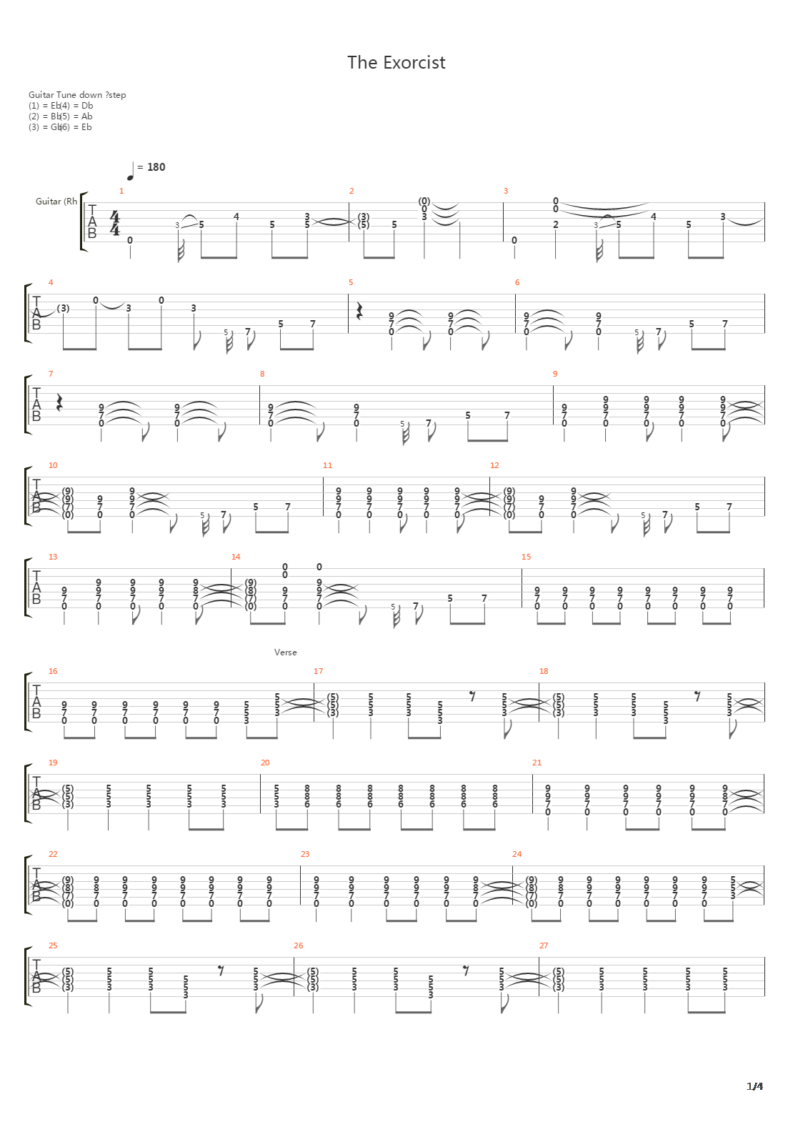 The Exorcist吉他谱