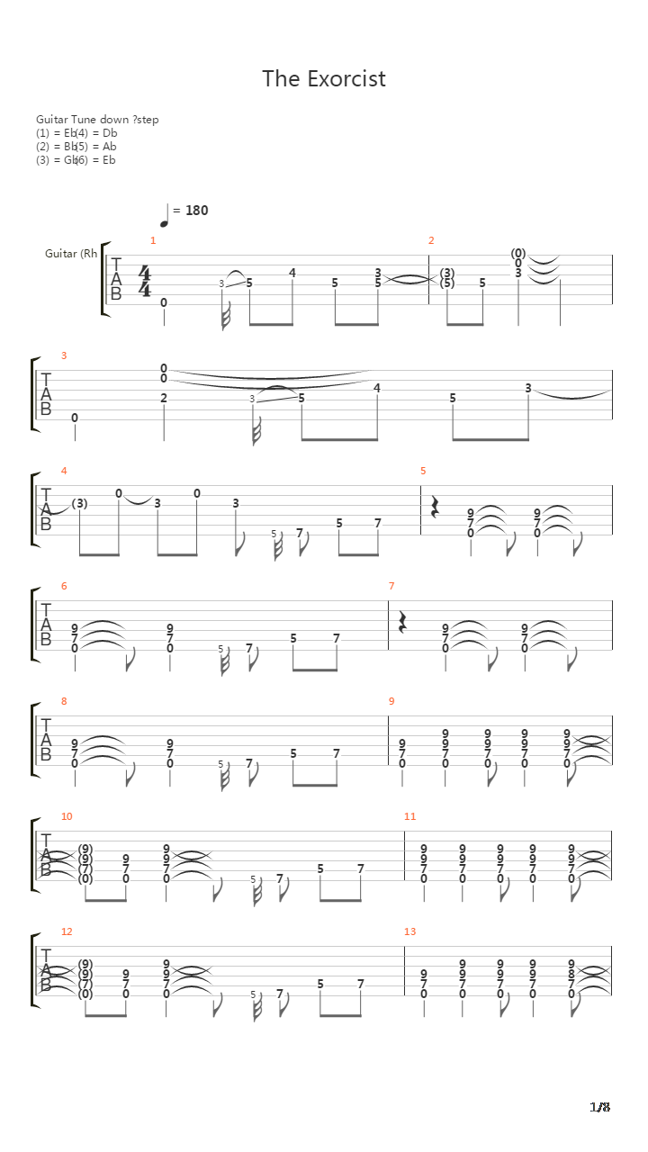 The Exorcist吉他谱