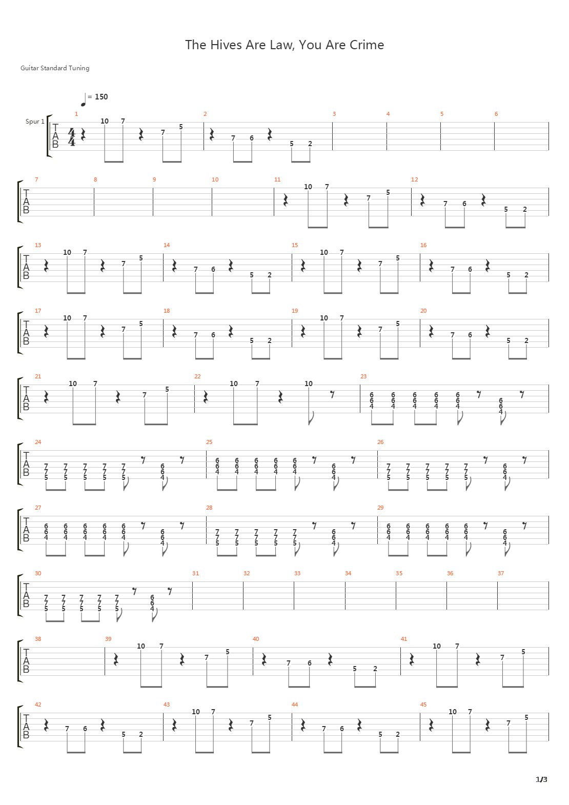 The Hives Are Law, You Are Crime吉他谱