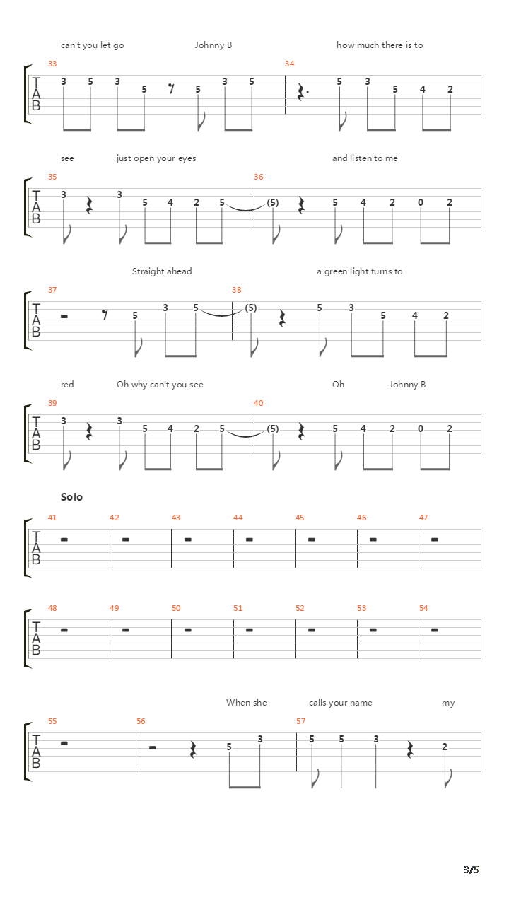 Johnny B.吉他谱