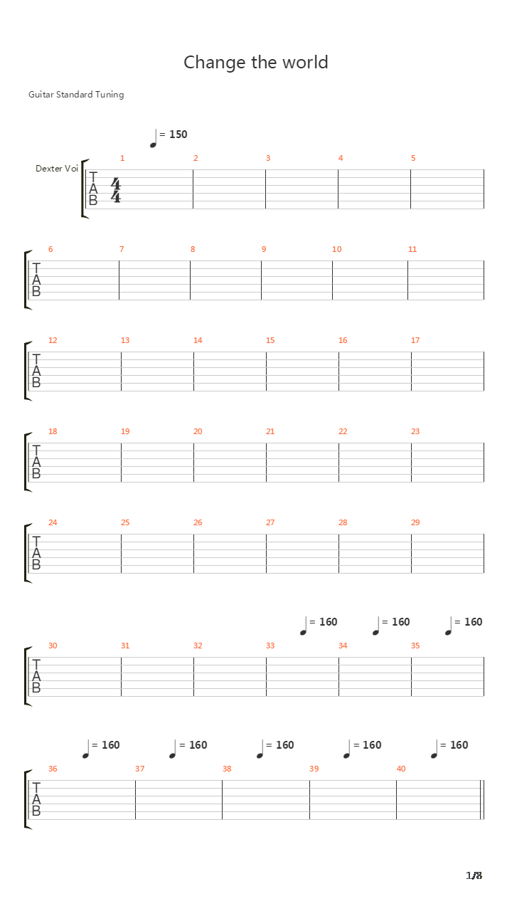 Change The World吉他谱