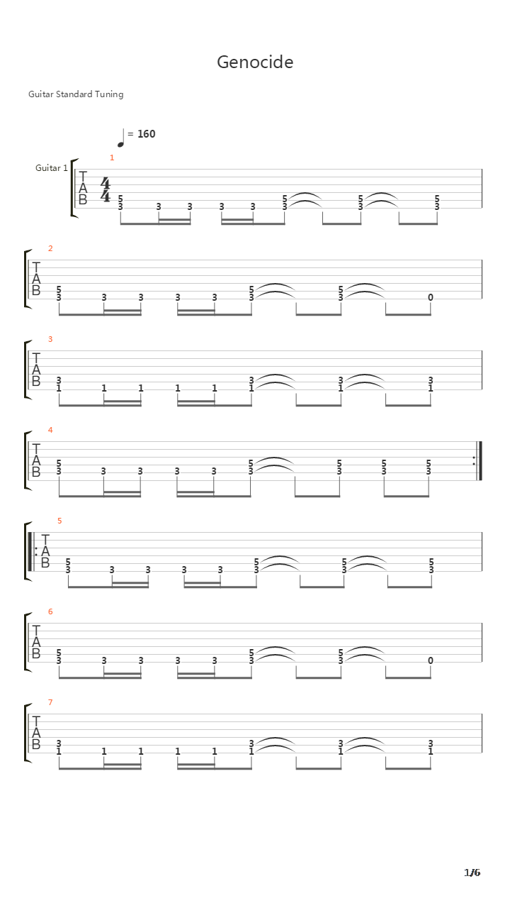 Genocide吉他谱