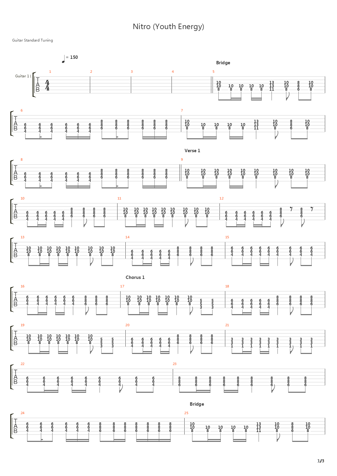 Nitro (youth Energy)吉他谱