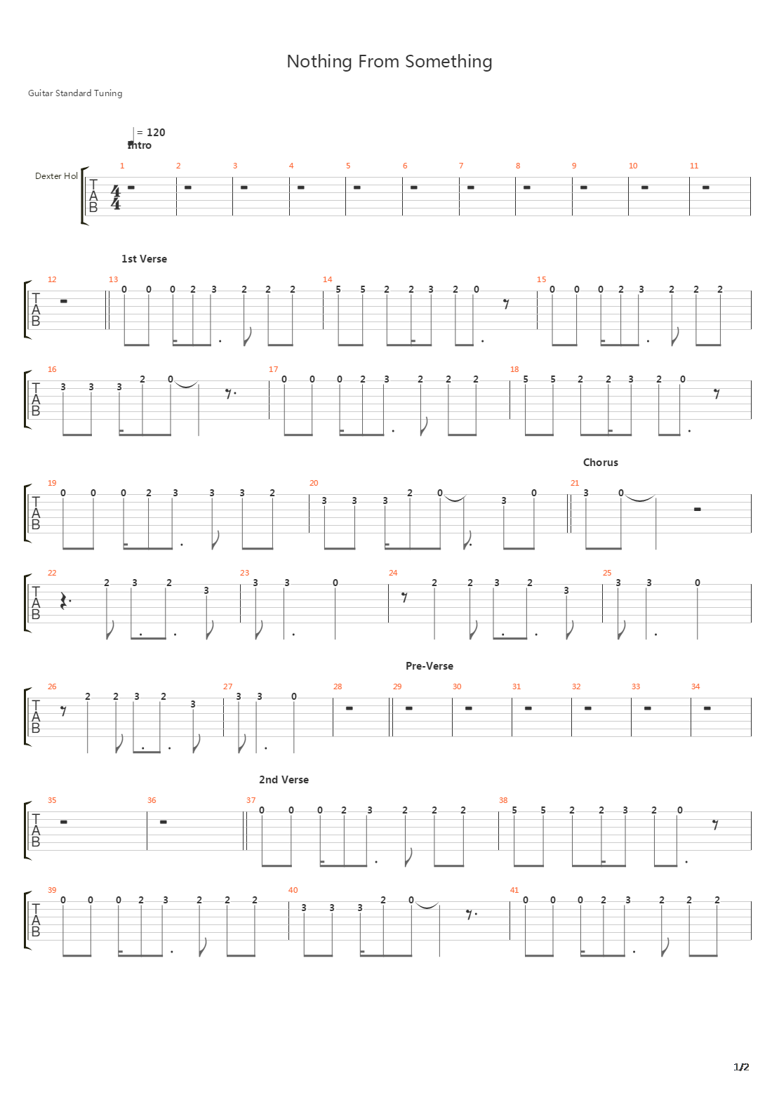 Nothing From Something吉他谱