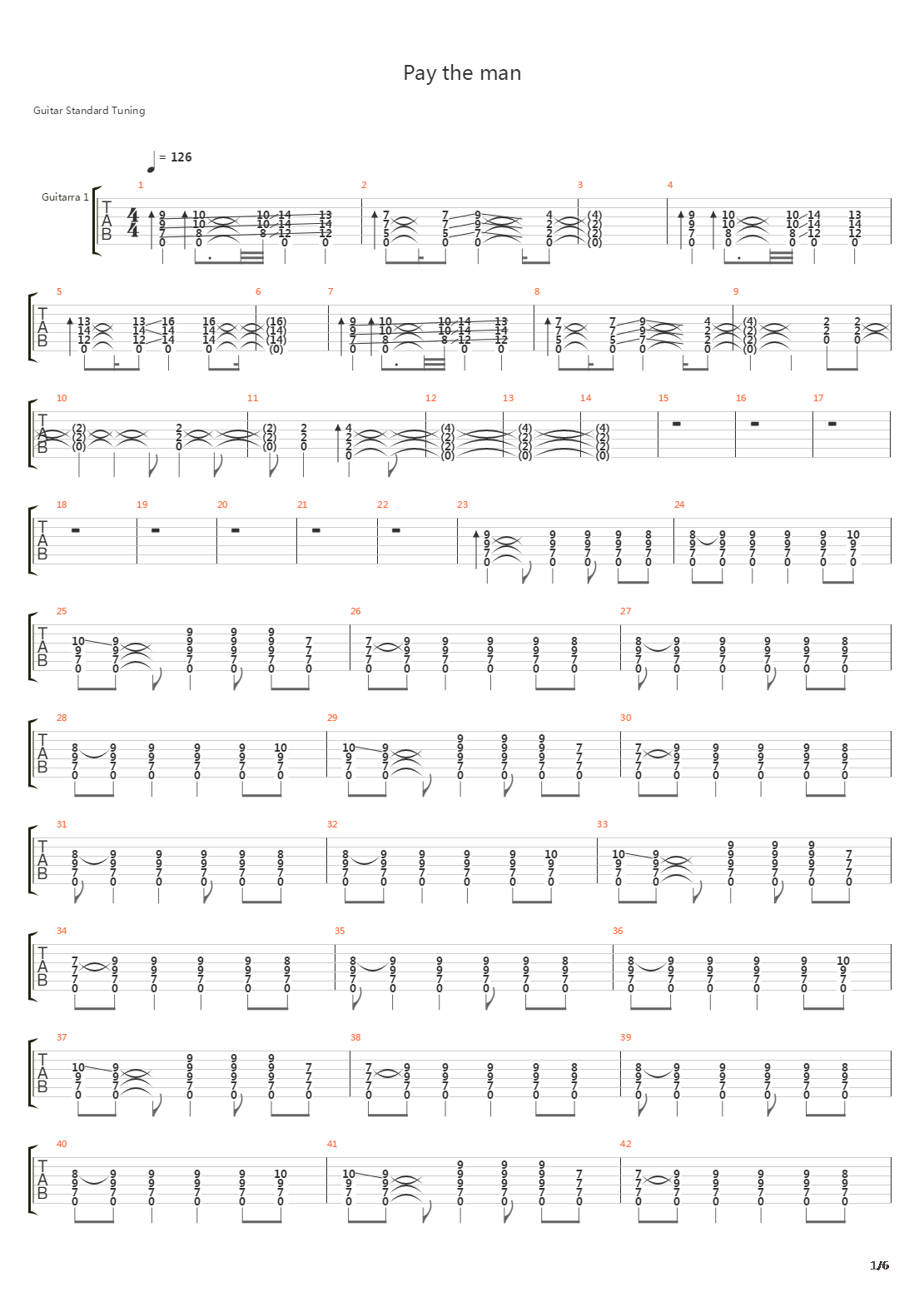 Pay The Man吉他谱