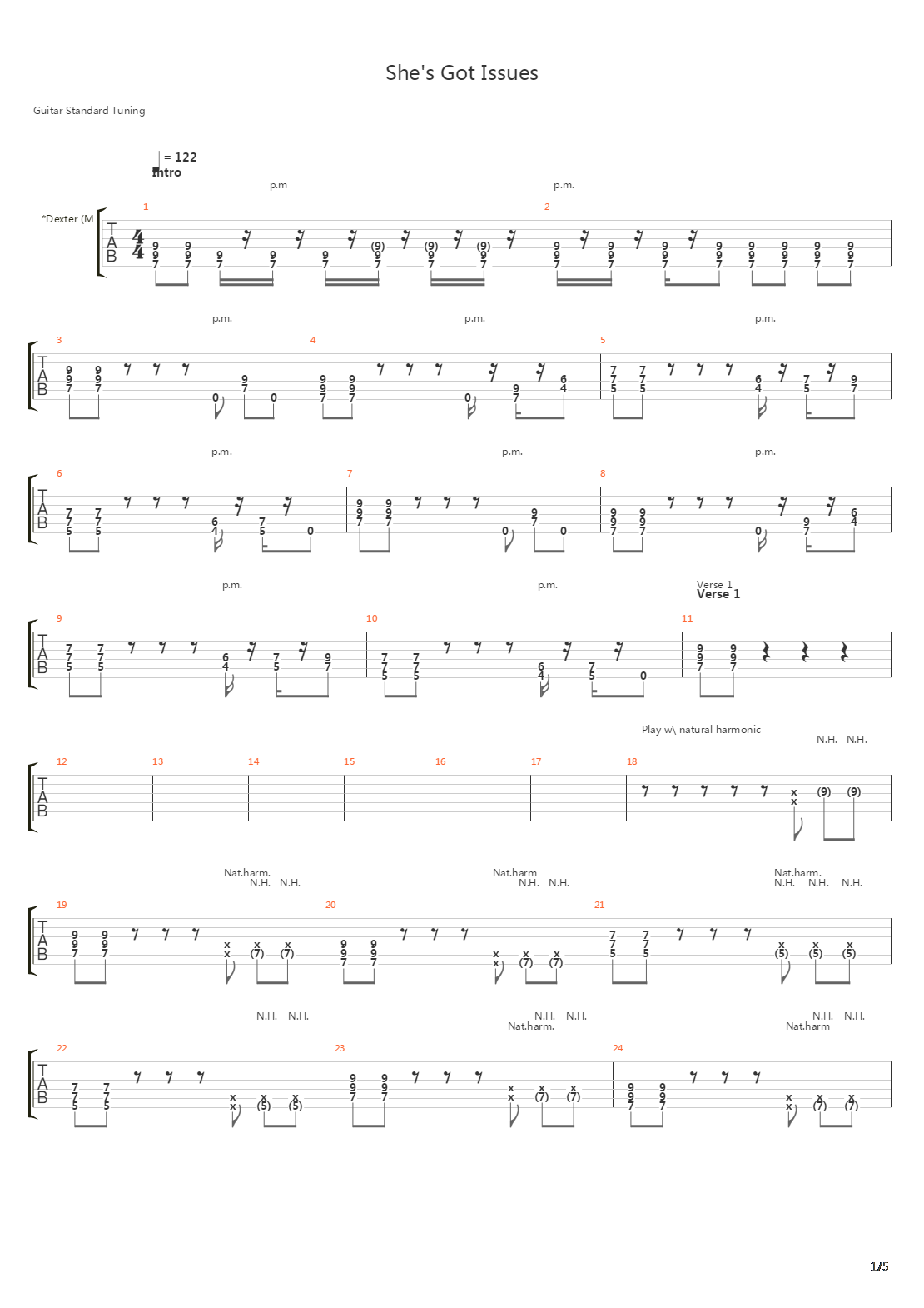 She's Got Issues吉他谱