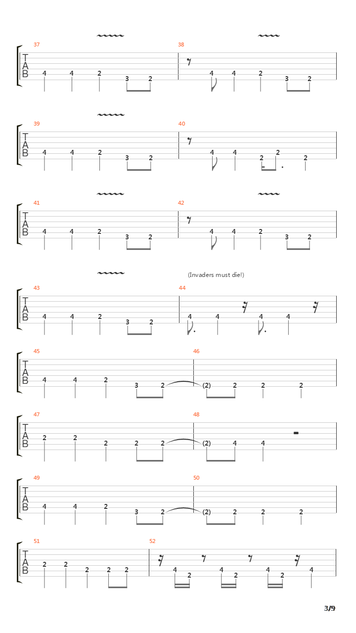 Invaders Must Die吉他谱