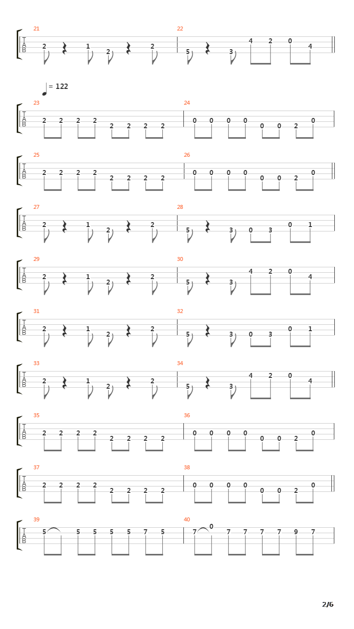 Steady, As She Goes吉他谱