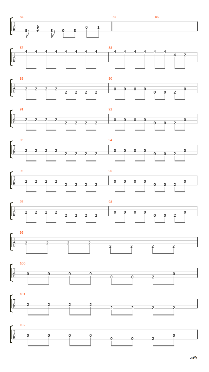 Steady, As She Goes吉他谱