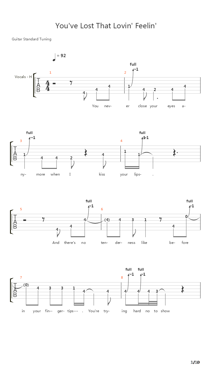 You've Lost That Lovin' Feelin'吉他谱