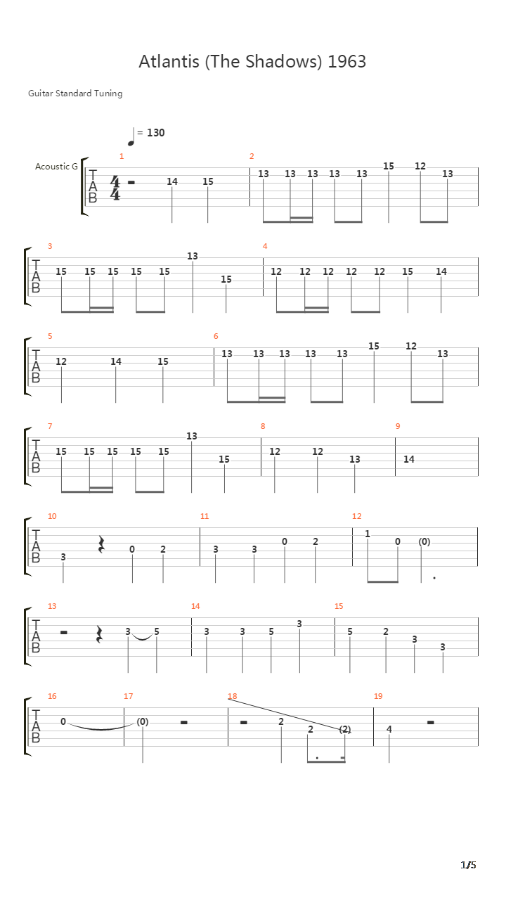 Atlantis吉他谱